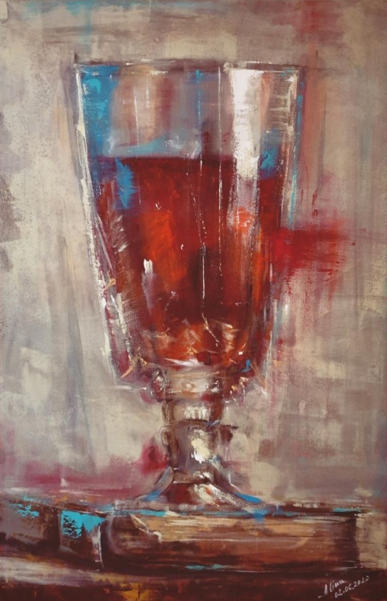 ArteDiAlina.com painting: In vino veritas